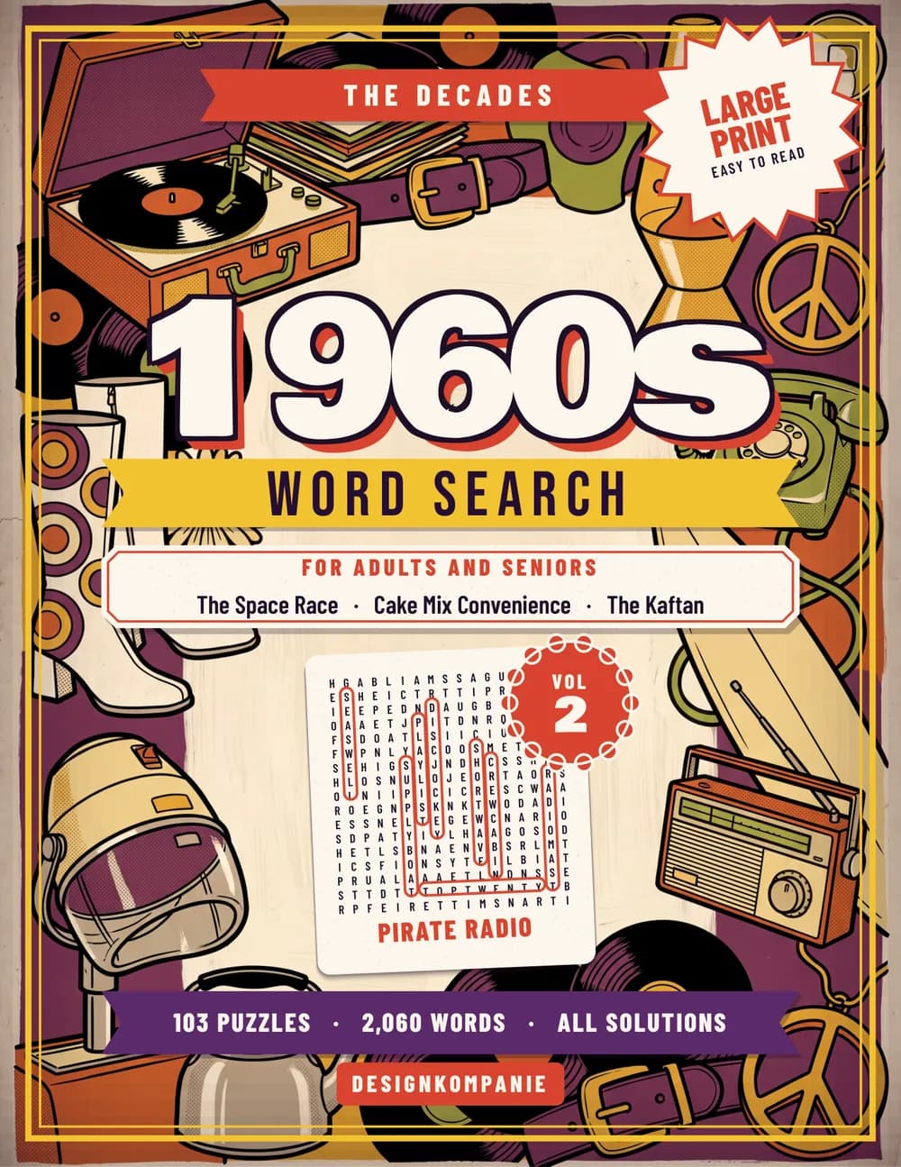 1960s Word Search — 103 large-print nostalgic puzzles for adults and seniors