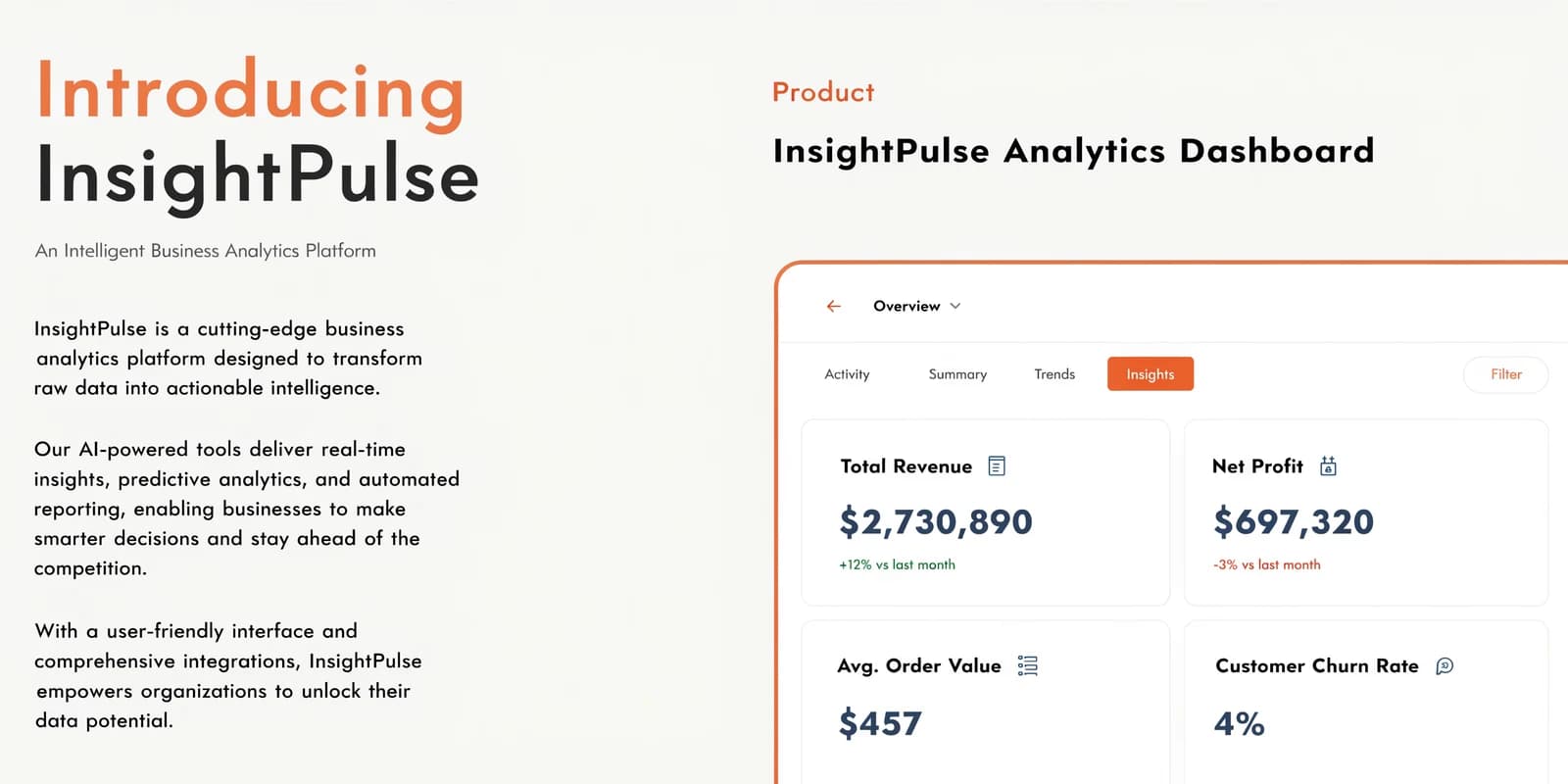 Startup investor deck sample slide