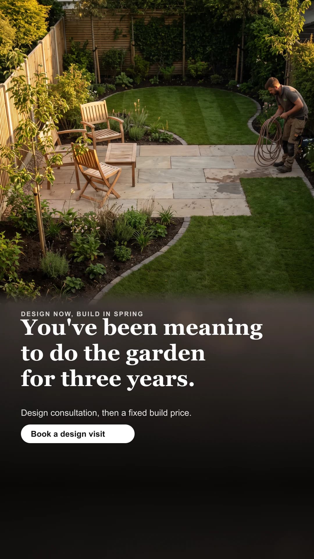 Landscaping Meta ad, 9:16 Stories