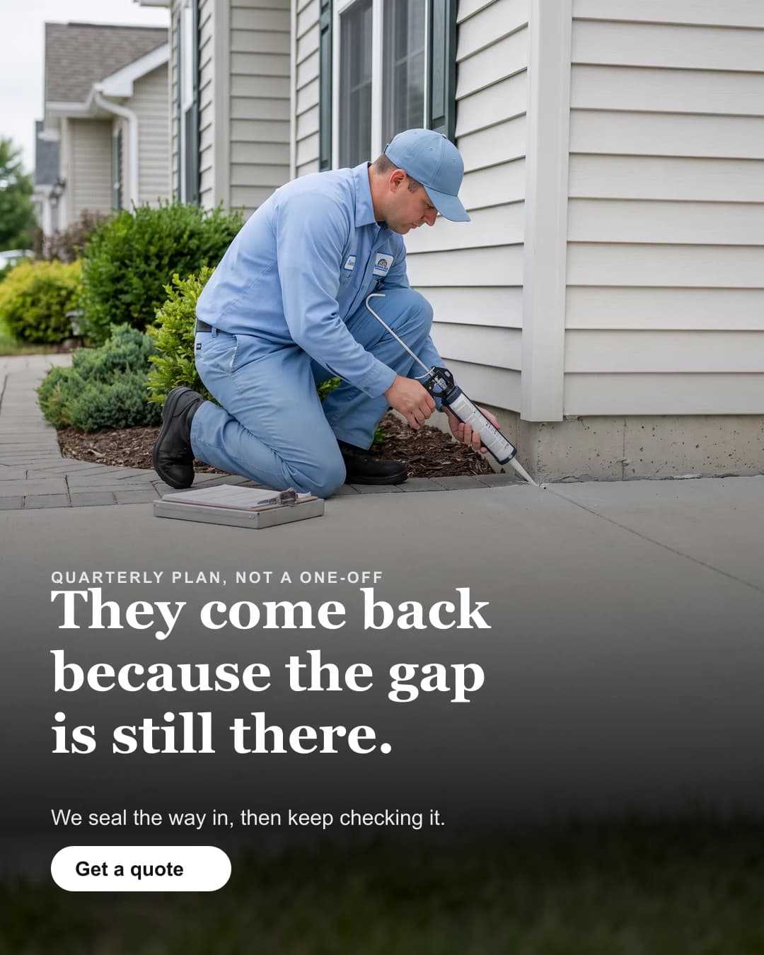 Sample Meta ad for pest control companies — generated sample, not a client campaign