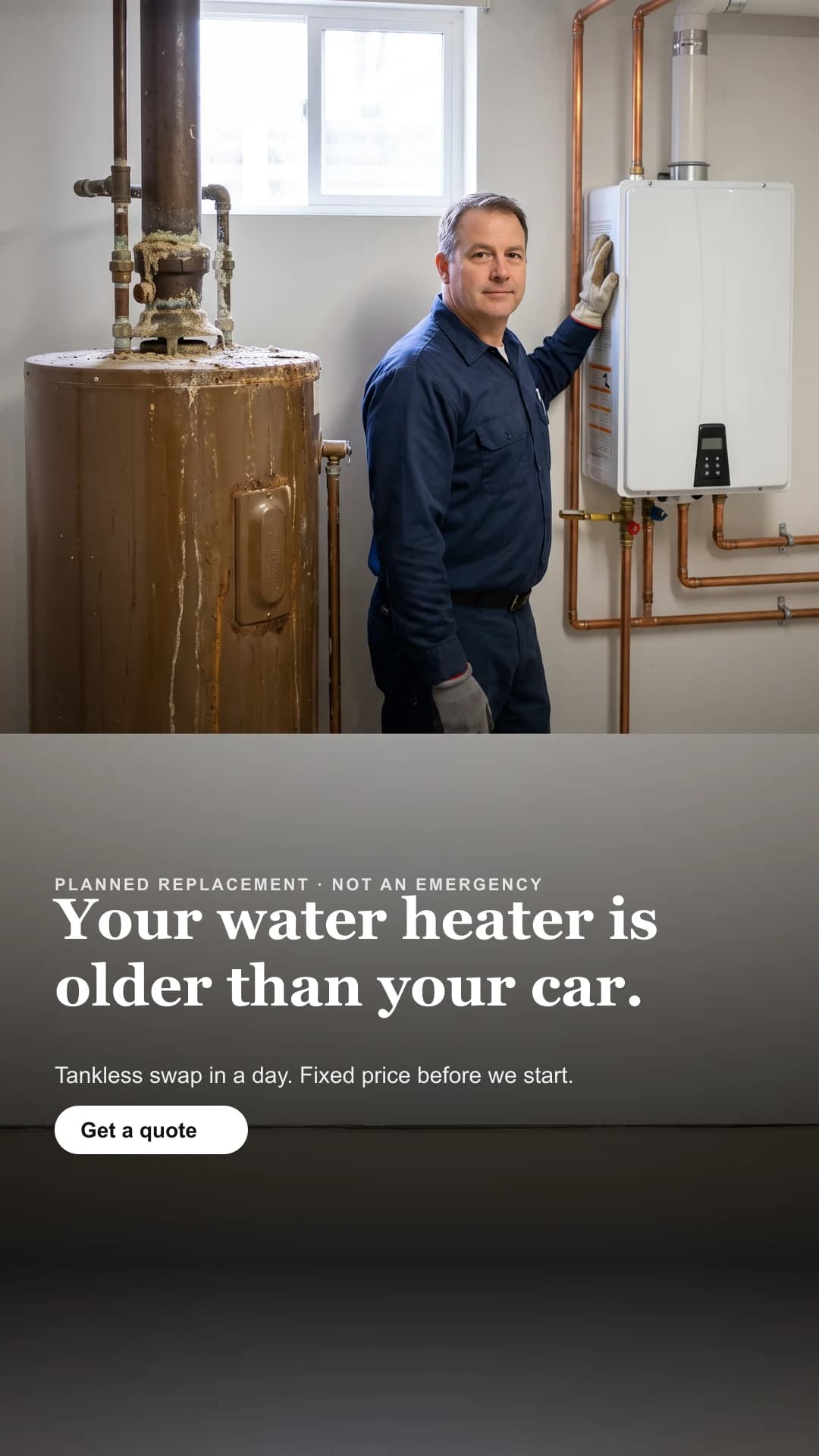 Plumbing Meta ad, 9:16 Stories